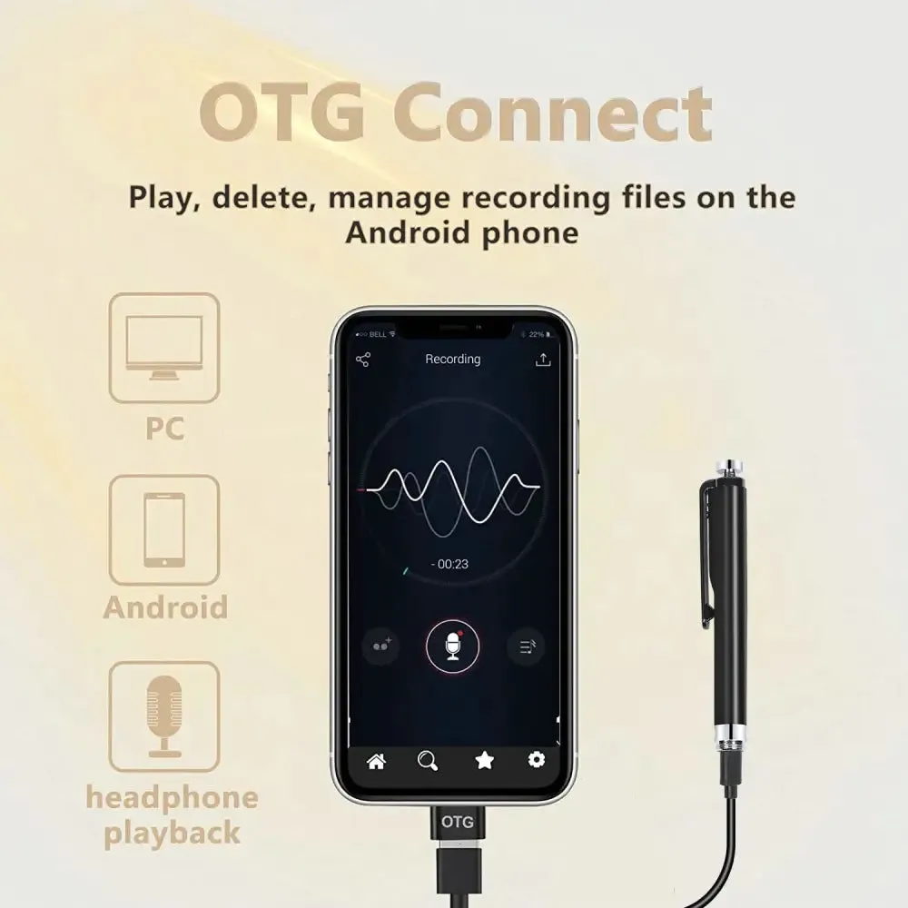 32gb 64g 128g Portable Digital Sound Audio Recording Pen Device