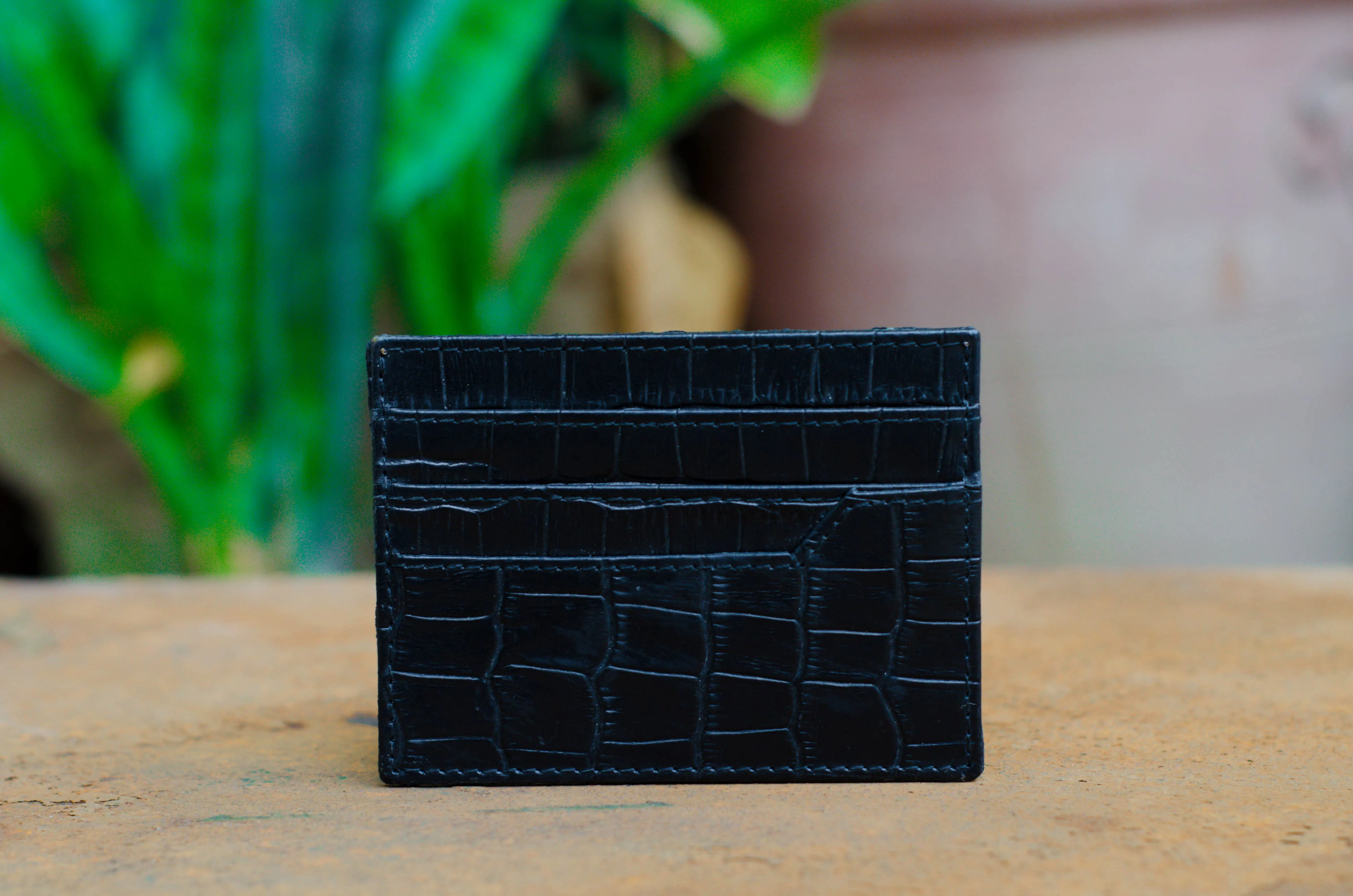 Black Leather Slim Card Holder
