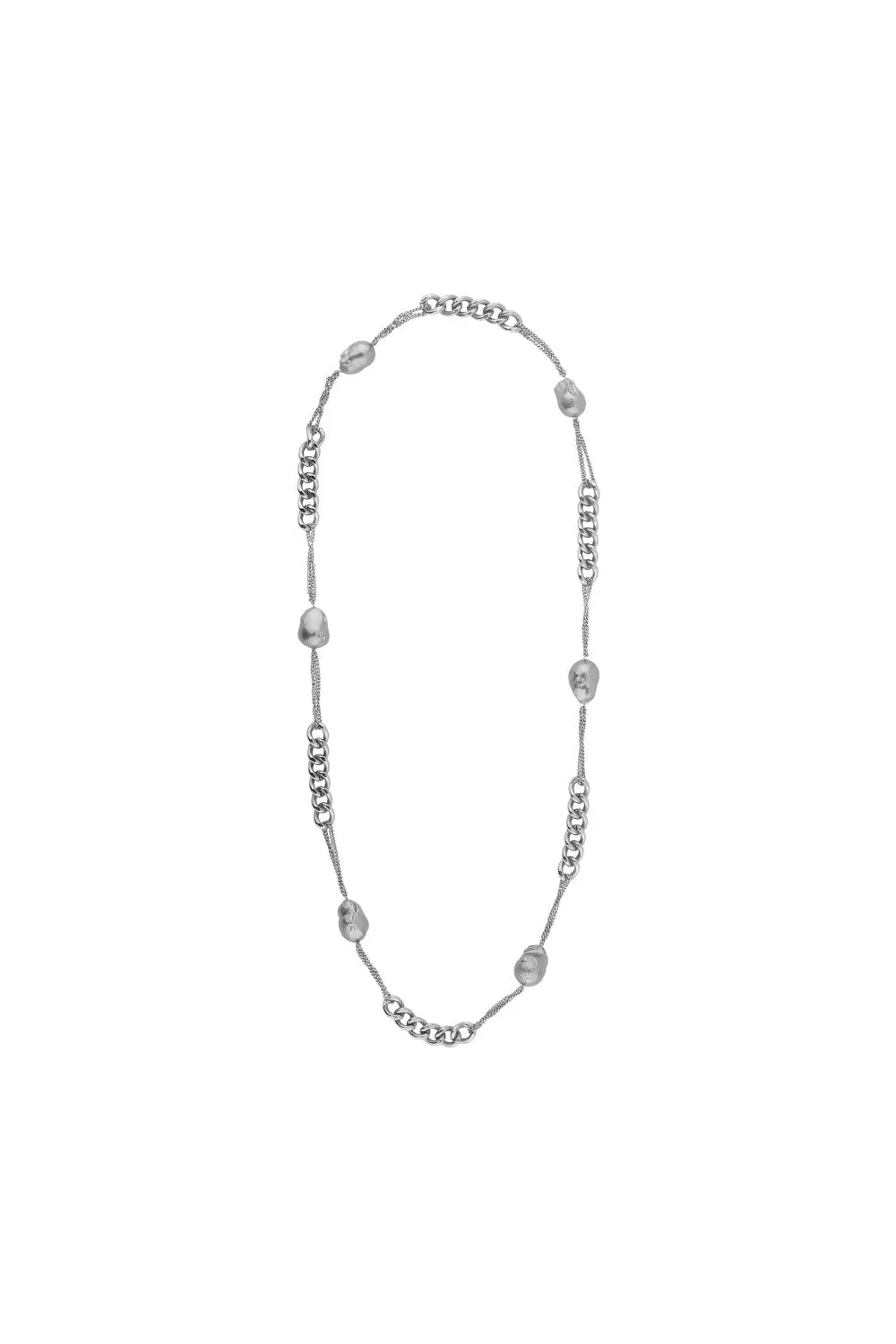 Blue Baroque Combination Chain - Chrome