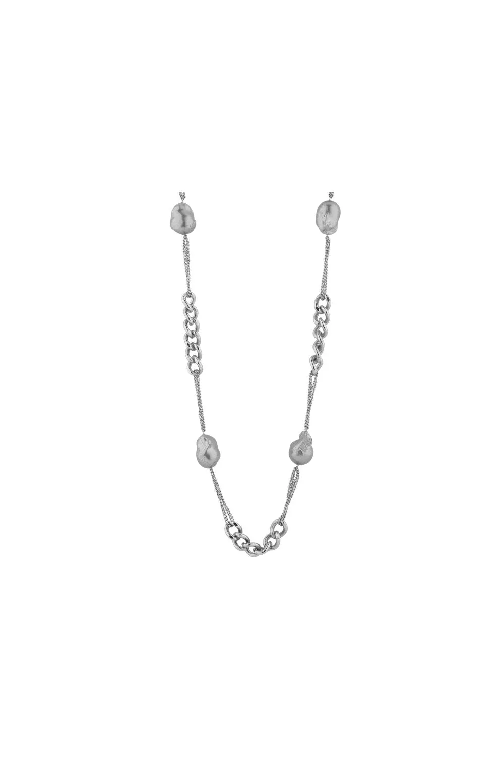 Blue Baroque Combination Chain - Chrome