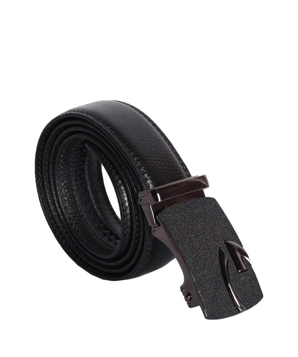 Dark side logo Print black leather Belt