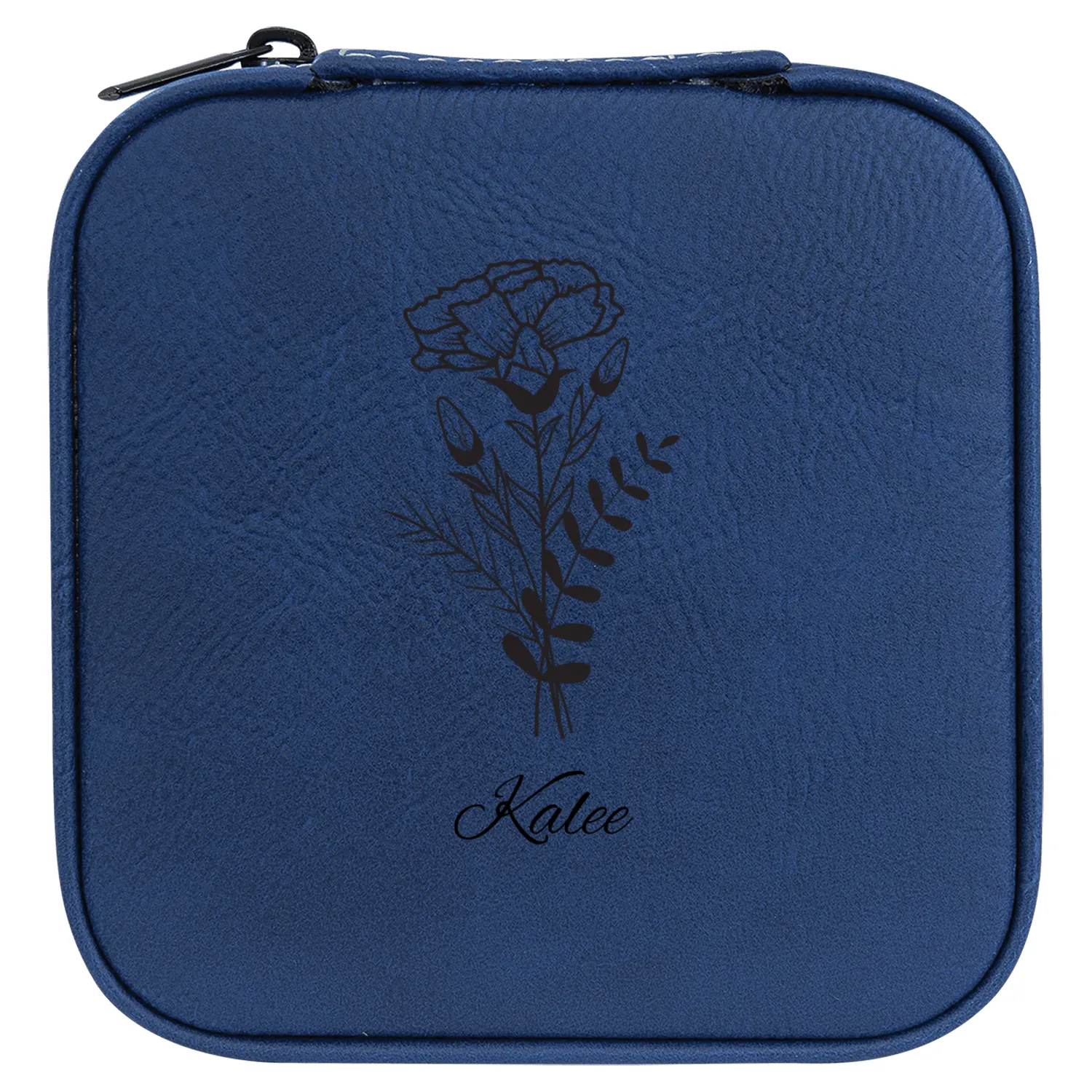 Gifts for her| "Personalized Premium PU Leather Travel Jewelry Box  Custom Name & Birth Flower, The Ultimate Gift for Every Woman"