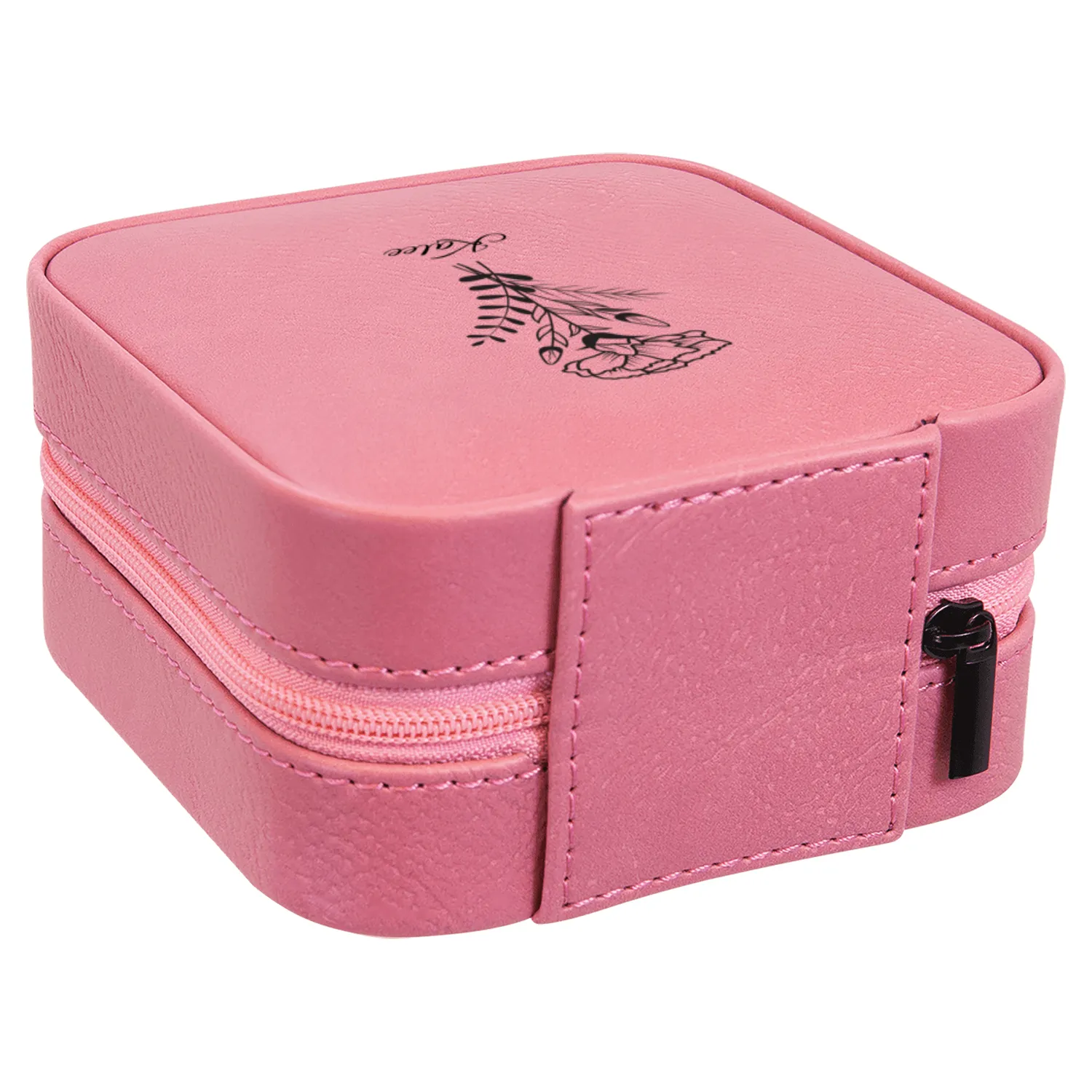 Gifts for her| "Personalized Premium PU Leather Travel Jewelry Box  Custom Name & Birth Flower, The Ultimate Gift for Every Woman"