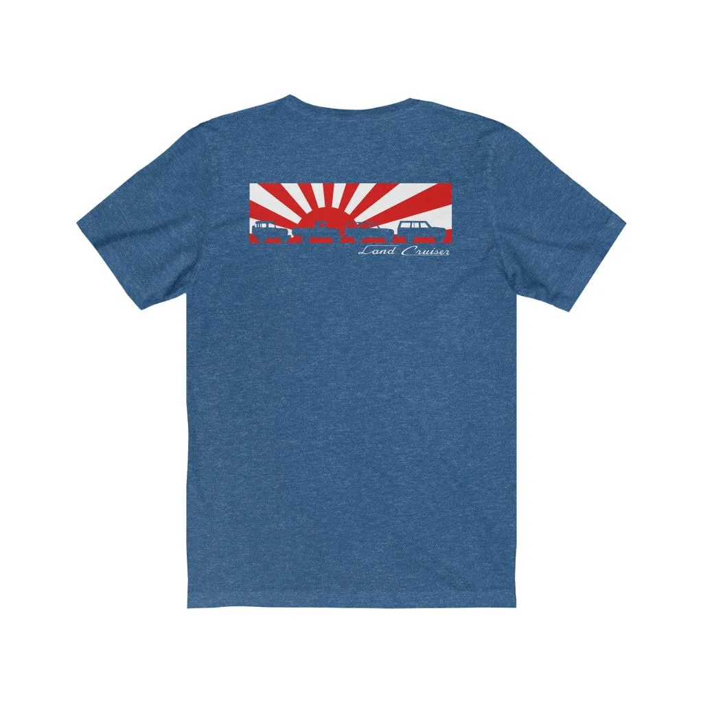 Land Cruiser 40 through 60 series Jersey Short Sleeve Tee Rising Sun FJ40 Gifts by Reefmonkey