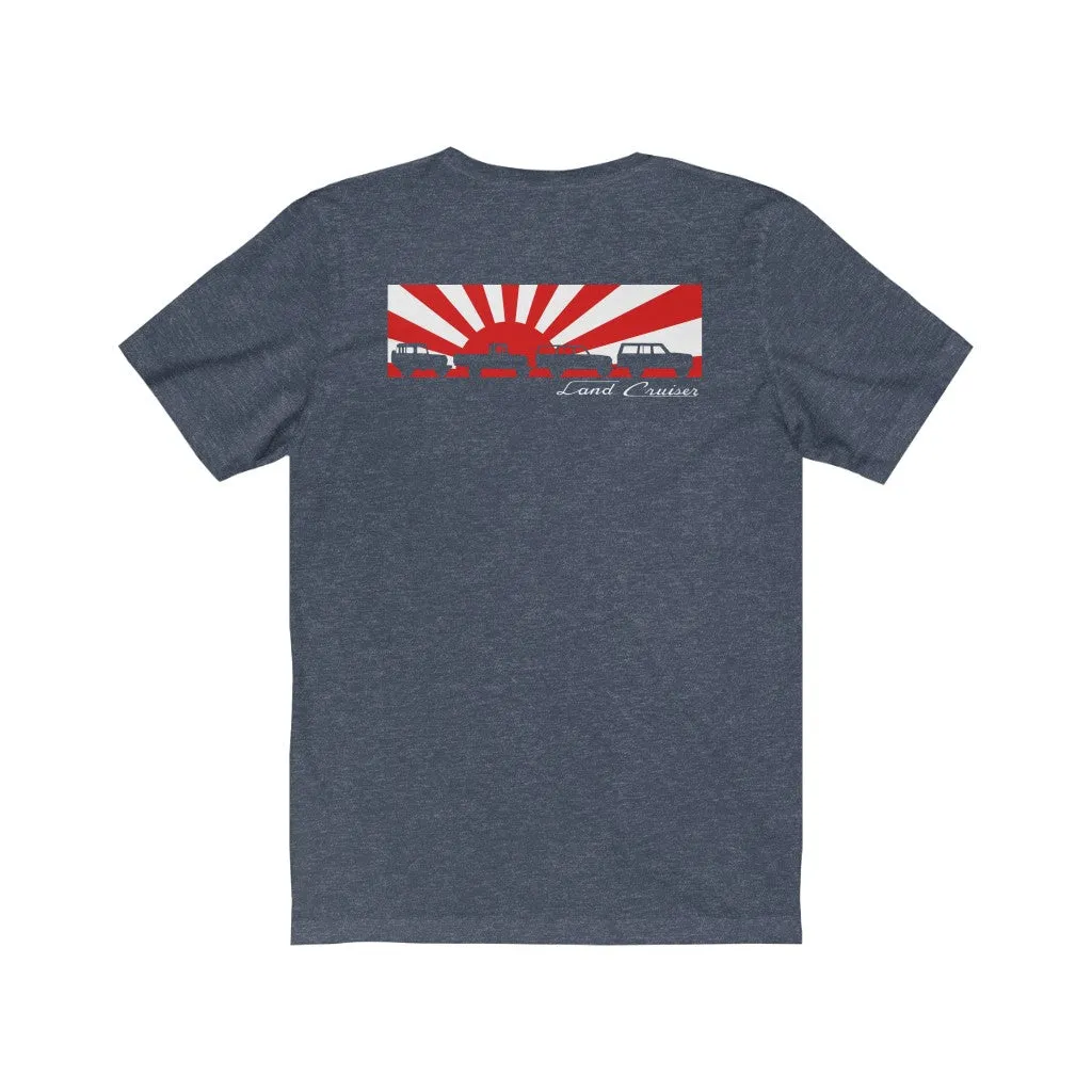 Land Cruiser 40 through 60 series Jersey Short Sleeve Tee Rising Sun FJ40 Gifts by Reefmonkey