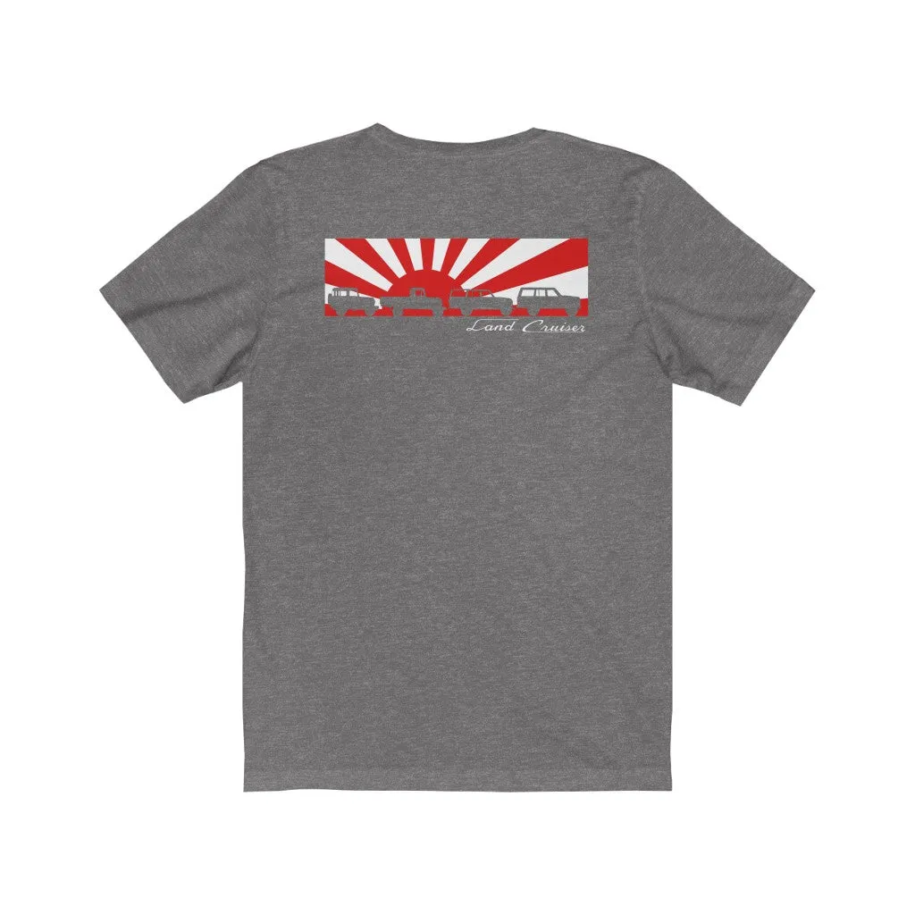 Land Cruiser 40 through 60 series Jersey Short Sleeve Tee Rising Sun FJ40 Gifts by Reefmonkey