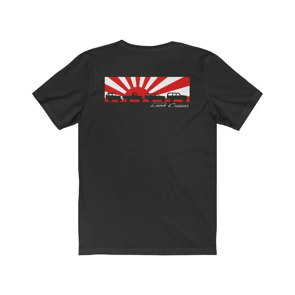 Land Cruiser 40 through 60 series Jersey Short Sleeve Tee Rising Sun FJ40 Gifts by Reefmonkey