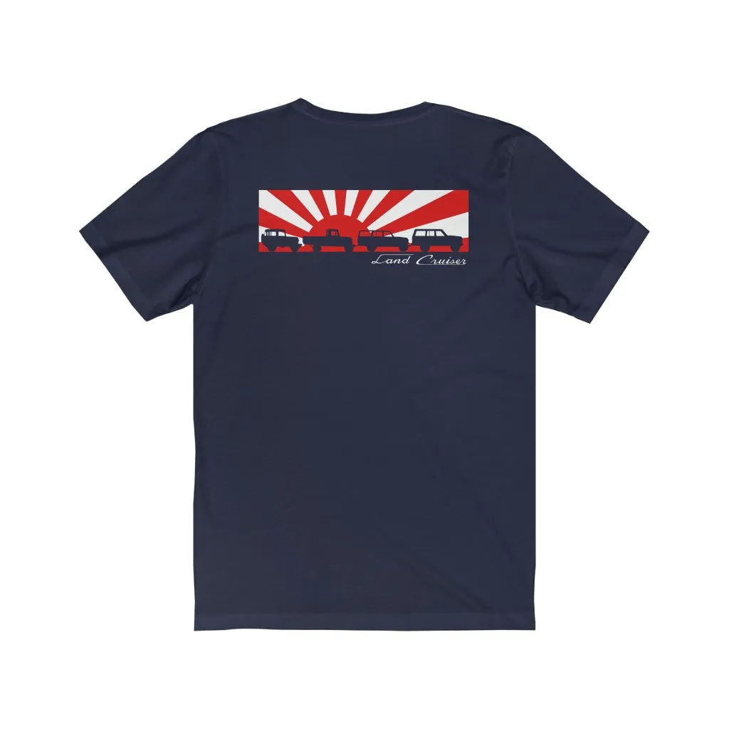Land Cruiser 40 through 60 series Jersey Short Sleeve Tee Rising Sun FJ40 Gifts by Reefmonkey