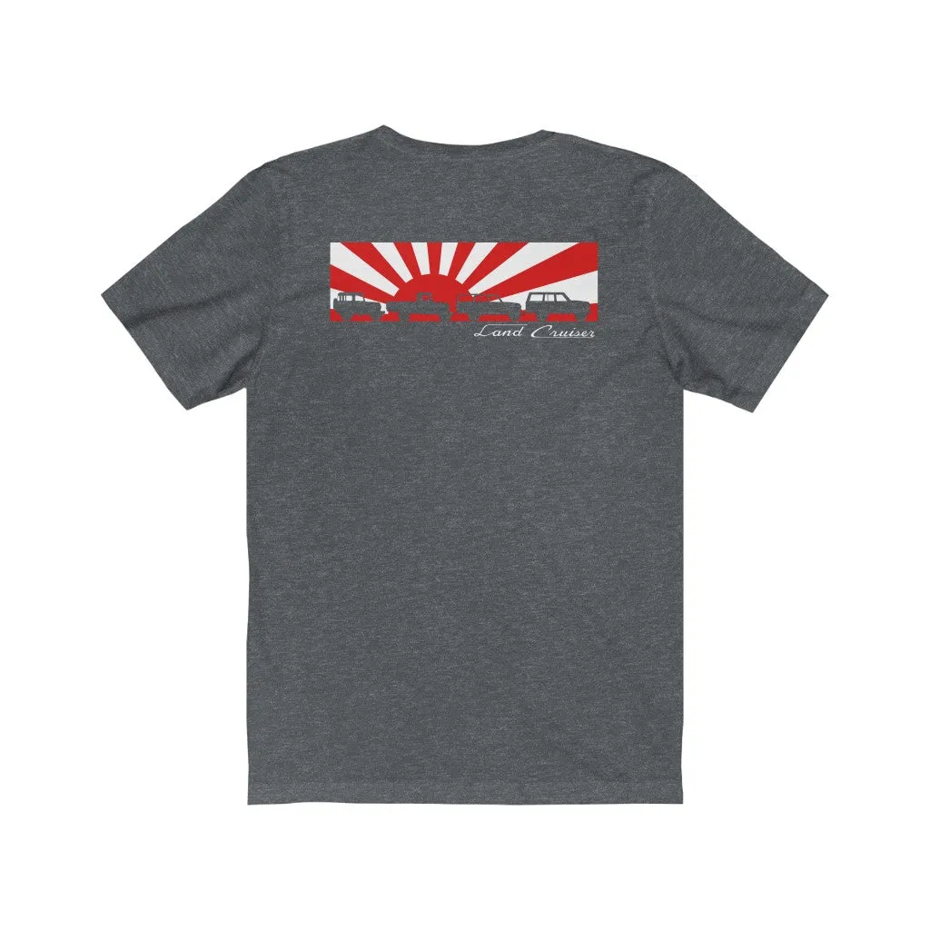 Land Cruiser 40 through 60 series Jersey Short Sleeve Tee Rising Sun FJ40 Gifts by Reefmonkey