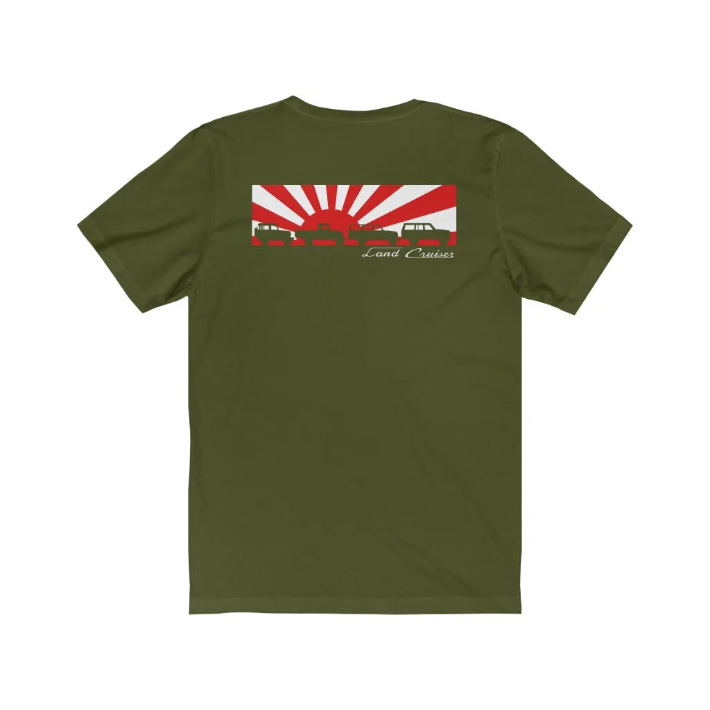 Land Cruiser 40 through 60 series Jersey Short Sleeve Tee Rising Sun FJ40 Gifts by Reefmonkey