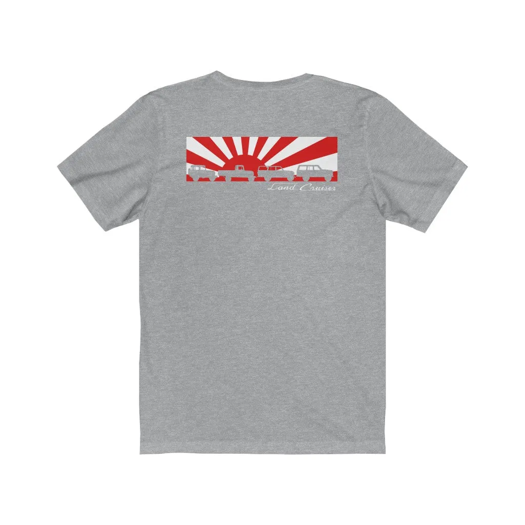 Land Cruiser 40 through 60 series Jersey Short Sleeve Tee Rising Sun FJ40 Gifts by Reefmonkey