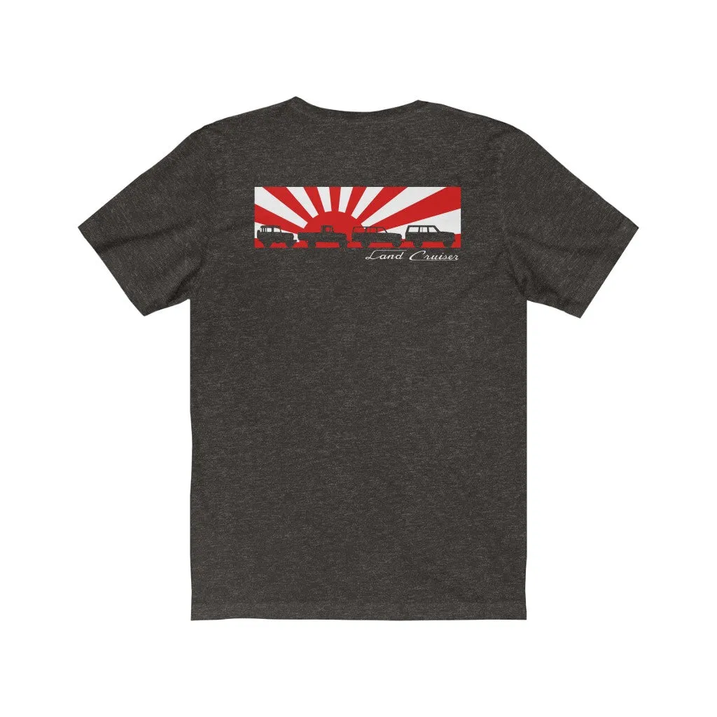Land Cruiser 40 through 60 series Jersey Short Sleeve Tee Rising Sun FJ40 Gifts by Reefmonkey