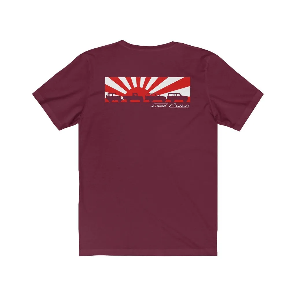 Land Cruiser 40 through 60 series Jersey Short Sleeve Tee Rising Sun FJ40 Gifts by Reefmonkey