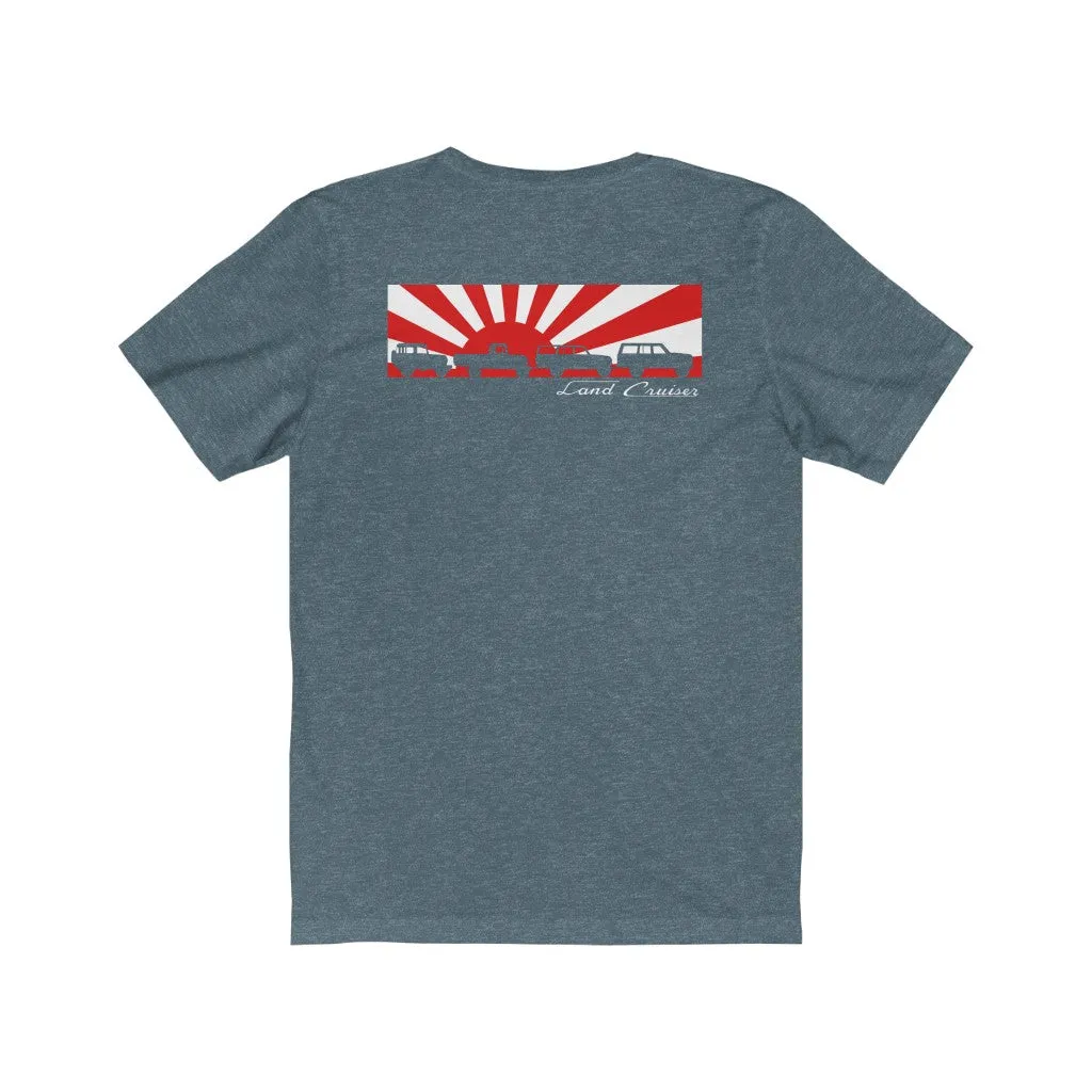Land Cruiser 40 through 60 series Jersey Short Sleeve Tee Rising Sun FJ40 Gifts by Reefmonkey