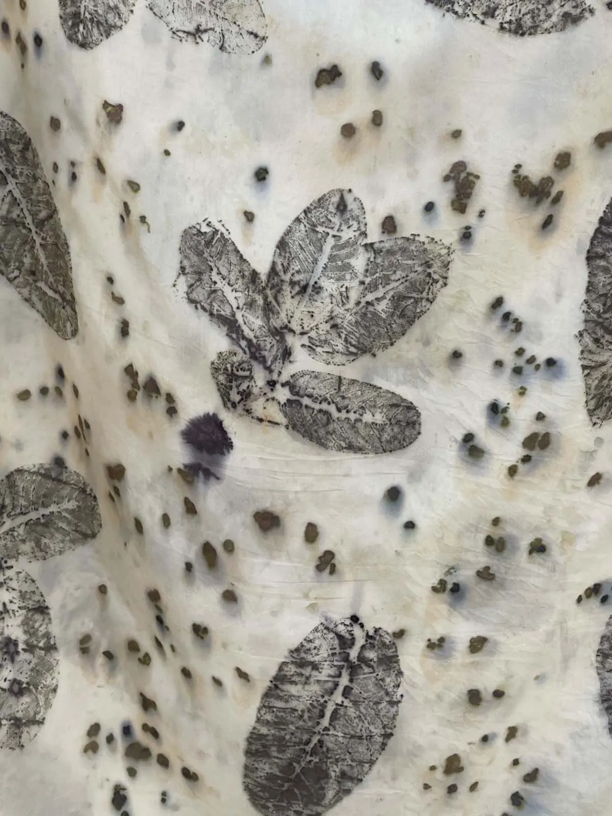 Silk Aura: Eco-Printed Speckled Stole