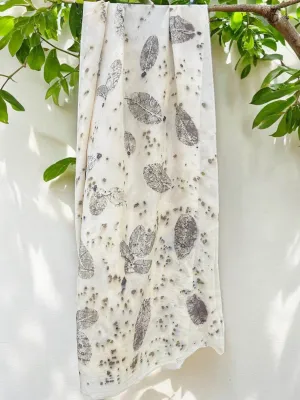Silk Aura: Eco-Printed Speckled Stole