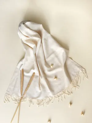 Silk Scarf In Solid White