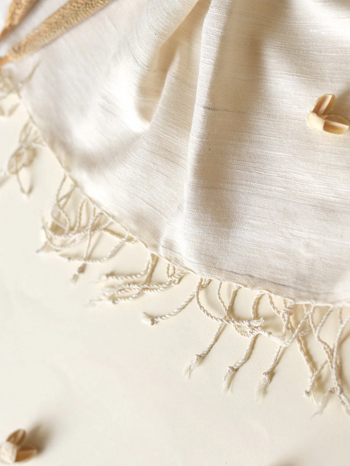 Silk Scarf In Solid White