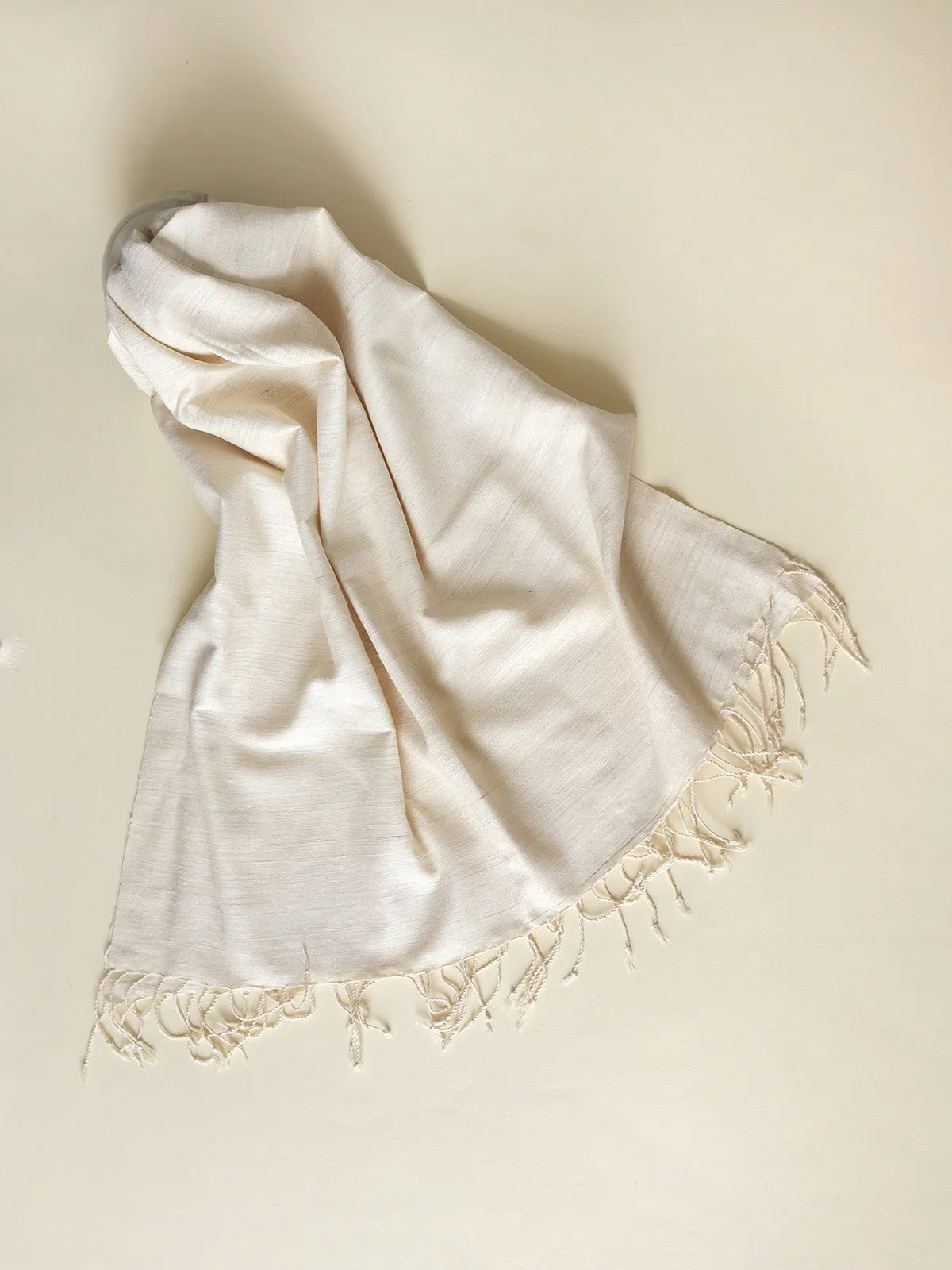 Silk Scarf In Solid White