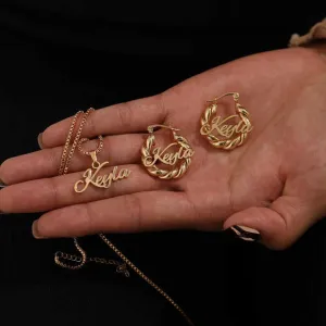 Stainless Steel Personalized Customized-أقراط دائرية
